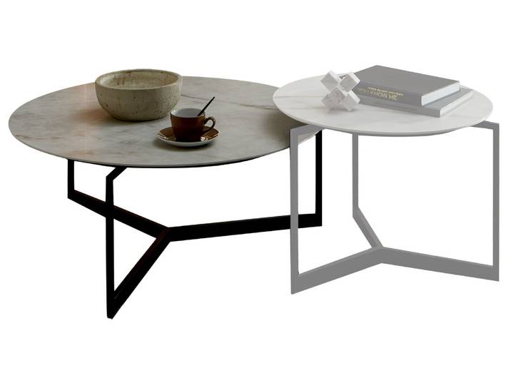 Venjakob Couchtisch ELBA, weiß/grau, Keramik