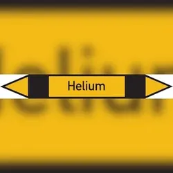 Rohrleitungskennzeichen Helium - 187x26 mm Folie selbstklebend