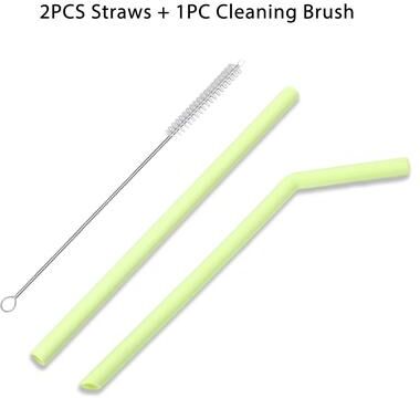 Uplift Treasures Reusable Silicone Drinking Straws Set set A (3 Pcs)