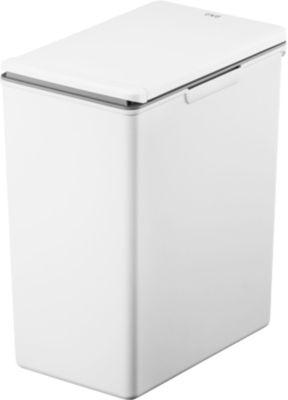 EKO Abfalleimer Morandi Touch, platzsparend, Kunststoff, Touch Bar-Mechanismus, B 206 x T 325 x H 400 mm, 20 Liter, weiß