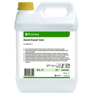 Diversey Desinfektionsmittel Oxivir Excel Acti, für Flächen & medizinische Geräte, Konzentrat, 5 Liter
