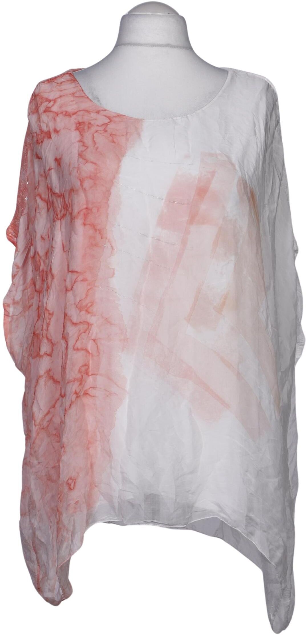 Selection by Ulla Popken Damen Bluse, Mehrfarbig, Gr. Xxl, Seide / Elasthan / Viskose - Second Hand