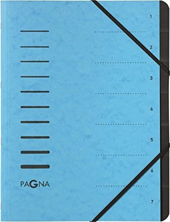 PAGNA Ordnungsmappe "Sorting File", 7 Fächer, hellblau