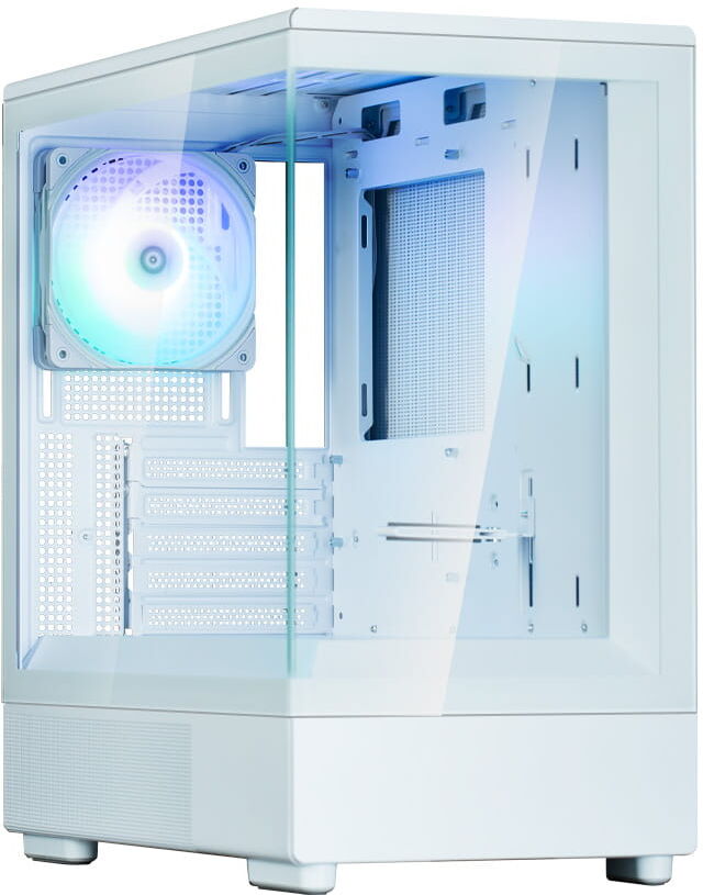 Zalman P10 micro-ATX Geh&auml;use Tempered Glass Panoramic View - Wei&szlig;