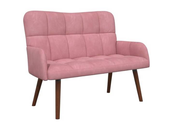 IBUQDDV 2-Sitzer Sofa Rosa 115 x 61 x 87 cm Samt Samt-Oberfläche, veredelte Rückseite, modernes Design, einfache Montage, pflegeleicht