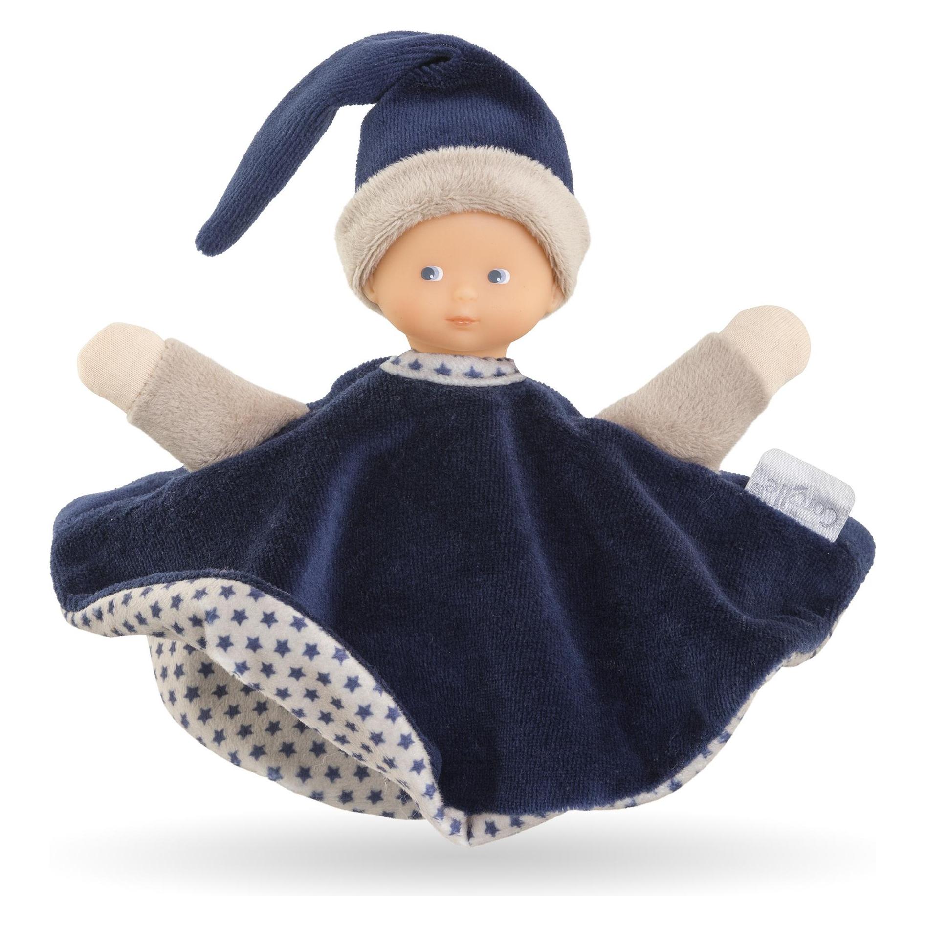 Corolle Tidoudou - Marineblaues Kuscheltuch, 17 cm (22 x 14 cm) (9000030160)