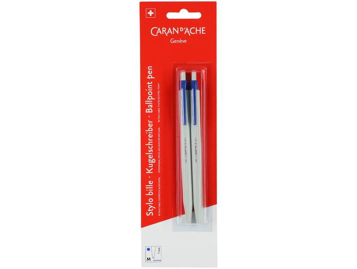 Caran d'Ache 825 Kugelschreiber Blau 2 Stück