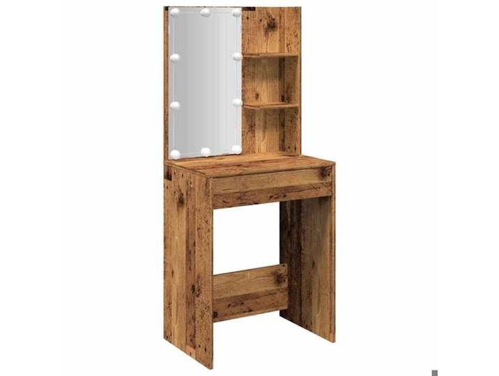 SOLOM@Coiffeuse avec LED vieux bois 60x40x140cm Sep83746