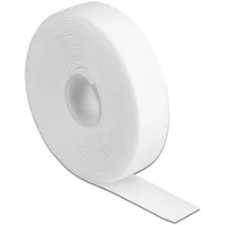 DELOCK Klettband auf Rolle L 3 m x B 20 mm weiß