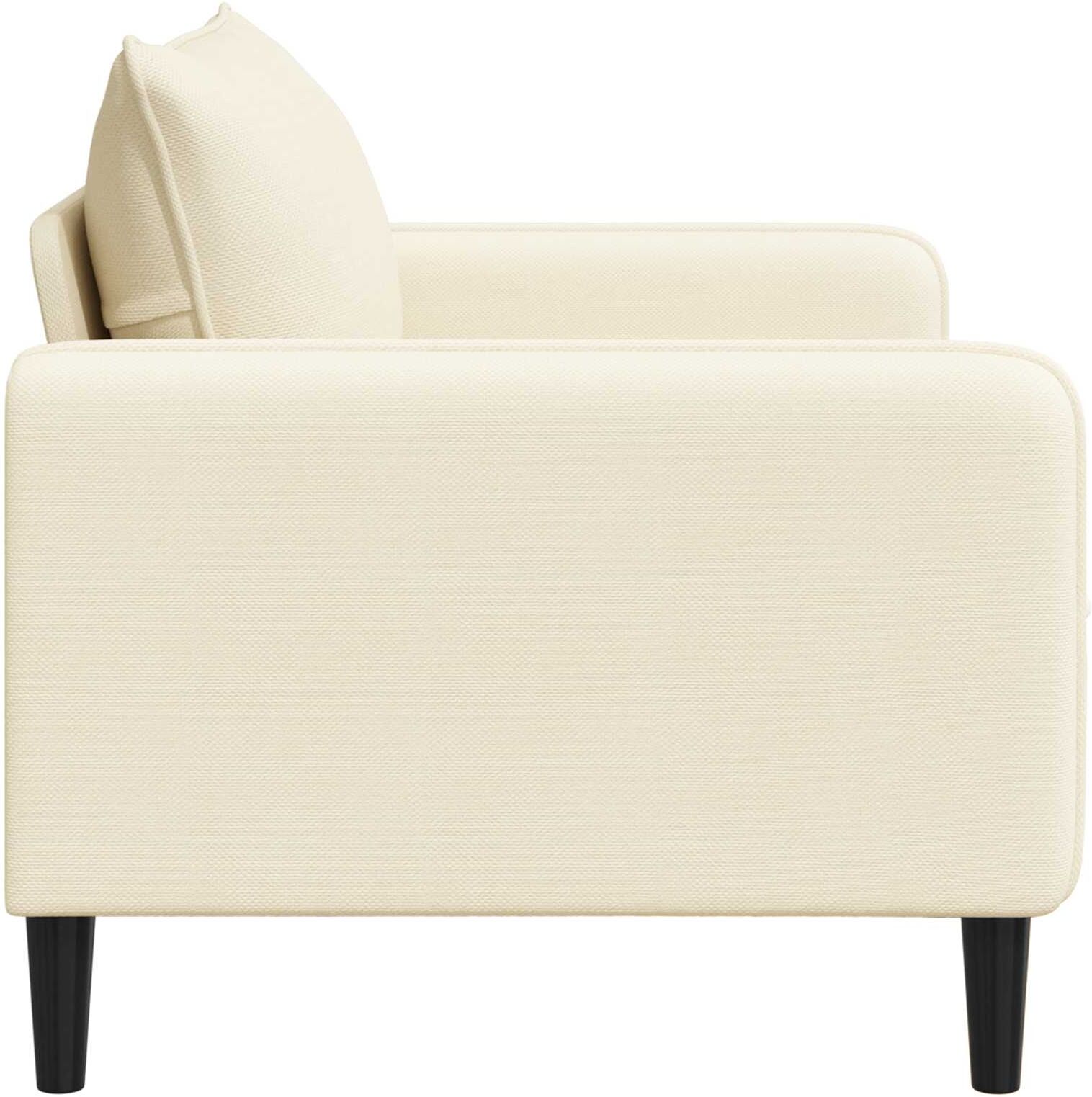 vidaXL Fauteuil XL Crème Velours
