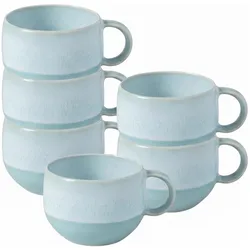 Like. by Villeroy & Boch, Tasse, Perlemor Aqua Espressotassen (100 ml, 6x)
