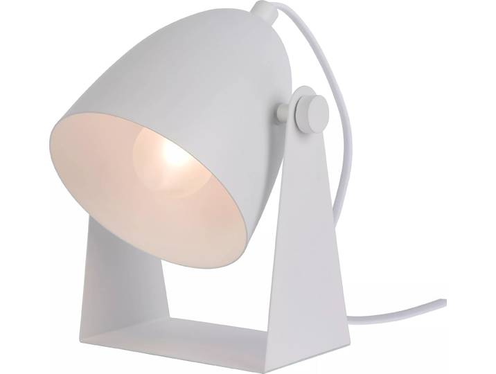 Lampe de table Chago blanche 1xE14x40W en métal\, dimensions : 19x13x15 cm\, IP20\, Lucide
