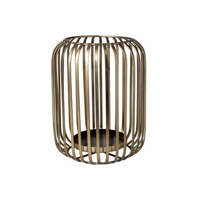 Windlicht VILLEROY & BOCH "Windlicht Christmas Chic 22,5 cm gold", gold, B:18cm H:22,5cm T:18cm Ø:18cm, Metall, Kerzenhalter, Windlicht, Nur Dekoration