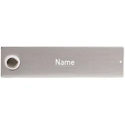 Namensschild RSA2-kompakt, Edelstahl mit Klingelknopf mit Gravur