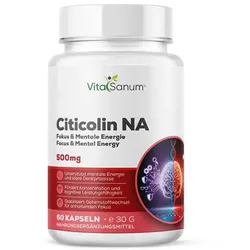 VitaSanum® Citicolin-NA – 1000 mg Tagesportion (2 Kapseln)