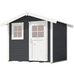 Weka Gartenhaus 123 - 28 mm anthrazit 240 x 205 cm inkl. Einzeltür/Fenster (Gr. 1) - 50 % Rabatt auf Dacheindeckung