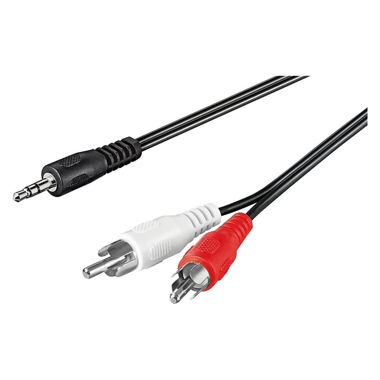 Goobay Audio Adapterkabel AUX, 3,5 mm Klinke zu stereo Cinch-Stecker (50779)