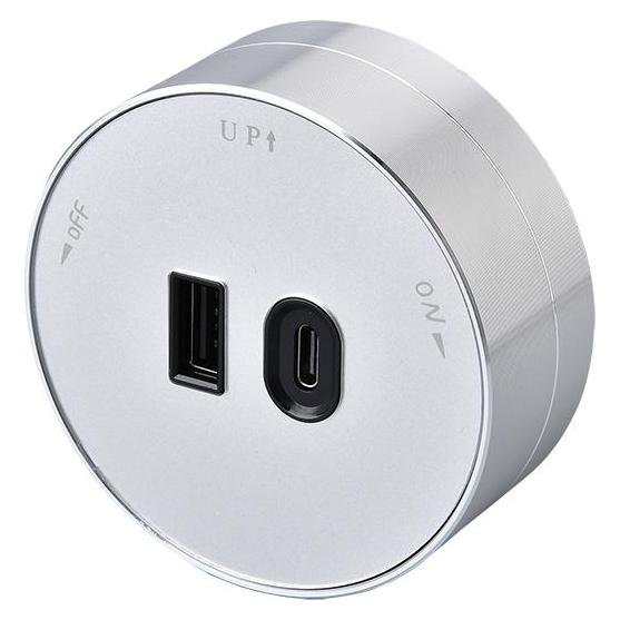 Viking A60S Schubladenmodul, silber (2x, USB-A, USB-C) (VA60S)