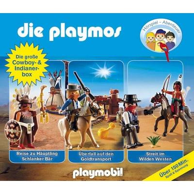 Die Playmos - Die große Cowboy- und Indianerbox, 3 Audio-CDs - David Bredel,Florian Fickel, CD, 9783785750438