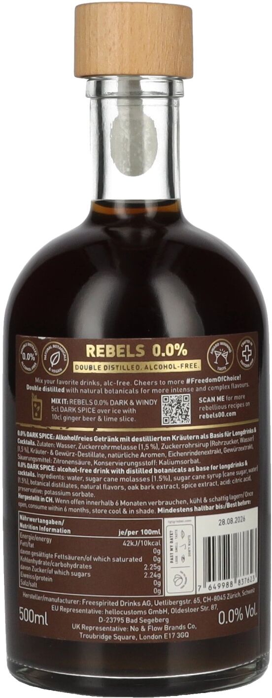 Rebels 0.0% Cheers Revolution Dark Spice Alcohol-Free 0,5l