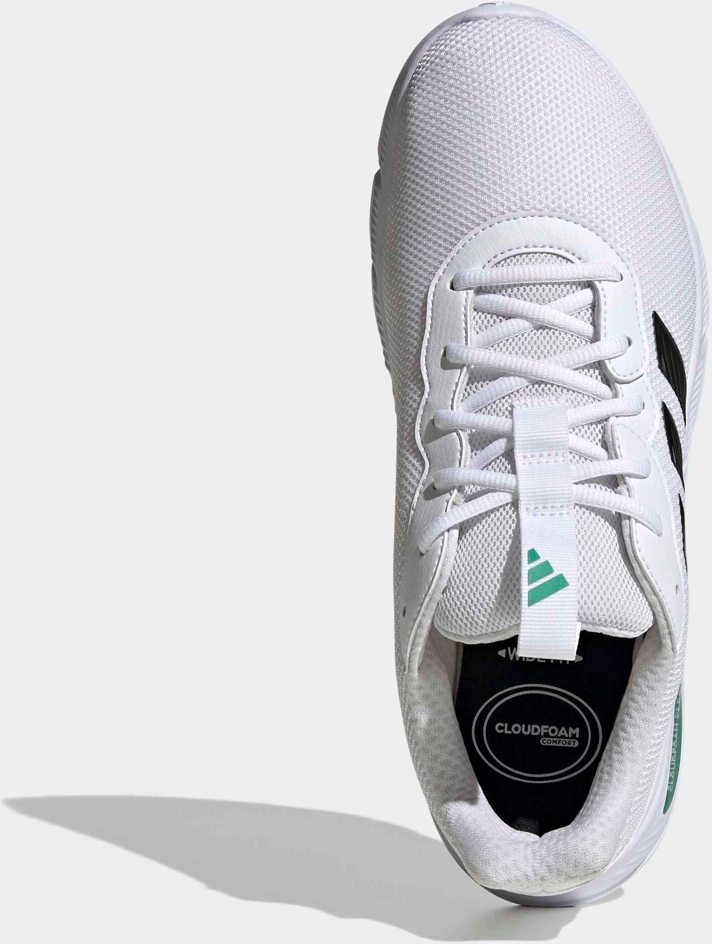 Adidas Sportswear "CLOUDFOAM FLEX, SCHNÜRSENKEL" cloud weiß, core schwarz, court grün 44
