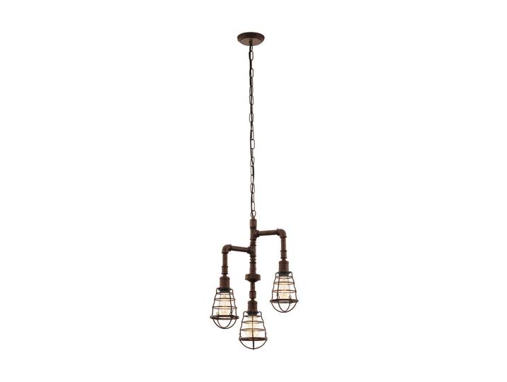 Eglo Hängeleuchte Port Seton, Braun, Metall, oval, 110 cm, Lampen & Leuchten, Innenbeleuchtung, Hängeleuchten, Pendelleuchten