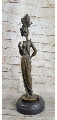 Bronzhaus Original Signed Kassin Maiden Bronze Lady Sculpture Statue Figure Figurine Art