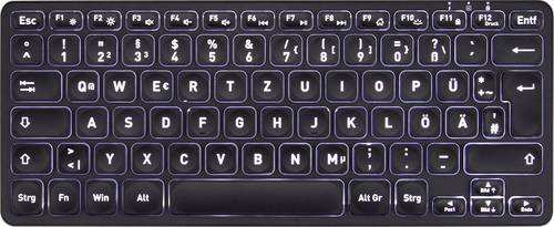 Perixx PERIBOARD-732 DE Tastatur Deutsch, QWERTZ Schwarz Wiederaufladbar