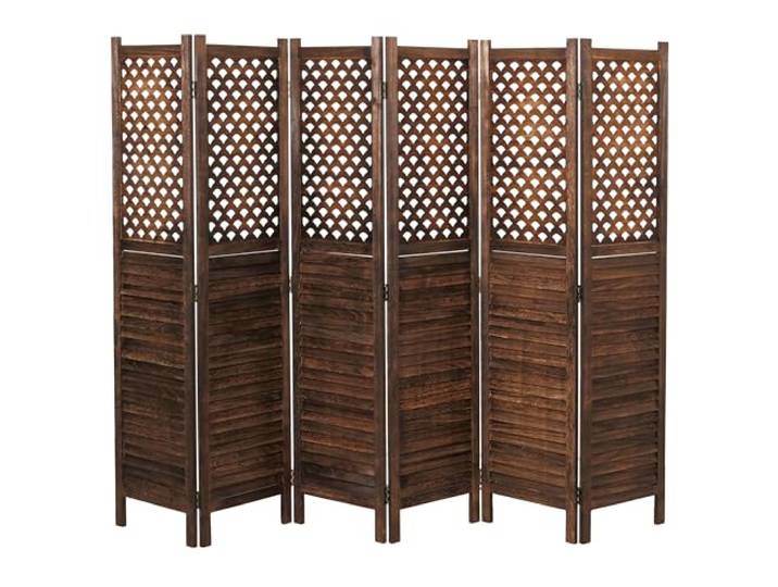 Mendler Paravent HWC-A84, Ornamente 170x245cm - braun Raumteiler, Trennwand, Sichtschutz