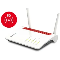 Box FRITZ! 6850 5G WLAN-Router Gigabit Ethernet Dual-Band (2,4 GHz/5 GHz) Schwarz, Rot, Weiß