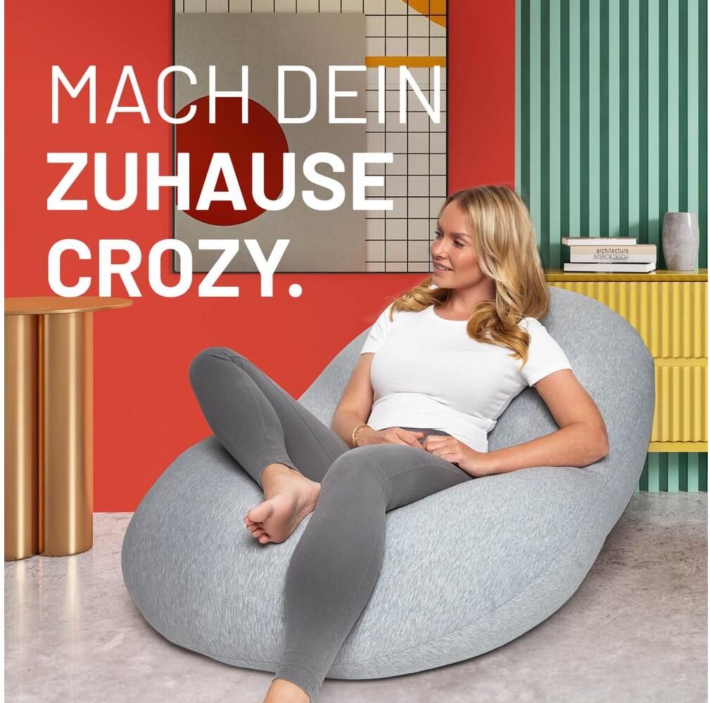 Sitzsack LUMALAND "Flexi Comfort 380 L", grau (hellgrau), Sitzsäcke, Sitzsack hellgrau Einheitsgröße