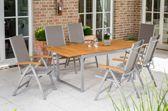 MERXXHANDELS Naxos Set 7tlg 6 Sessel Tisch 150(200)x90cm 09223766