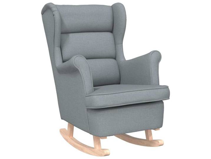 vidaXL Sessel Schaukelsessel Hellgrau 74x90x102 cm Stoff (1-St)