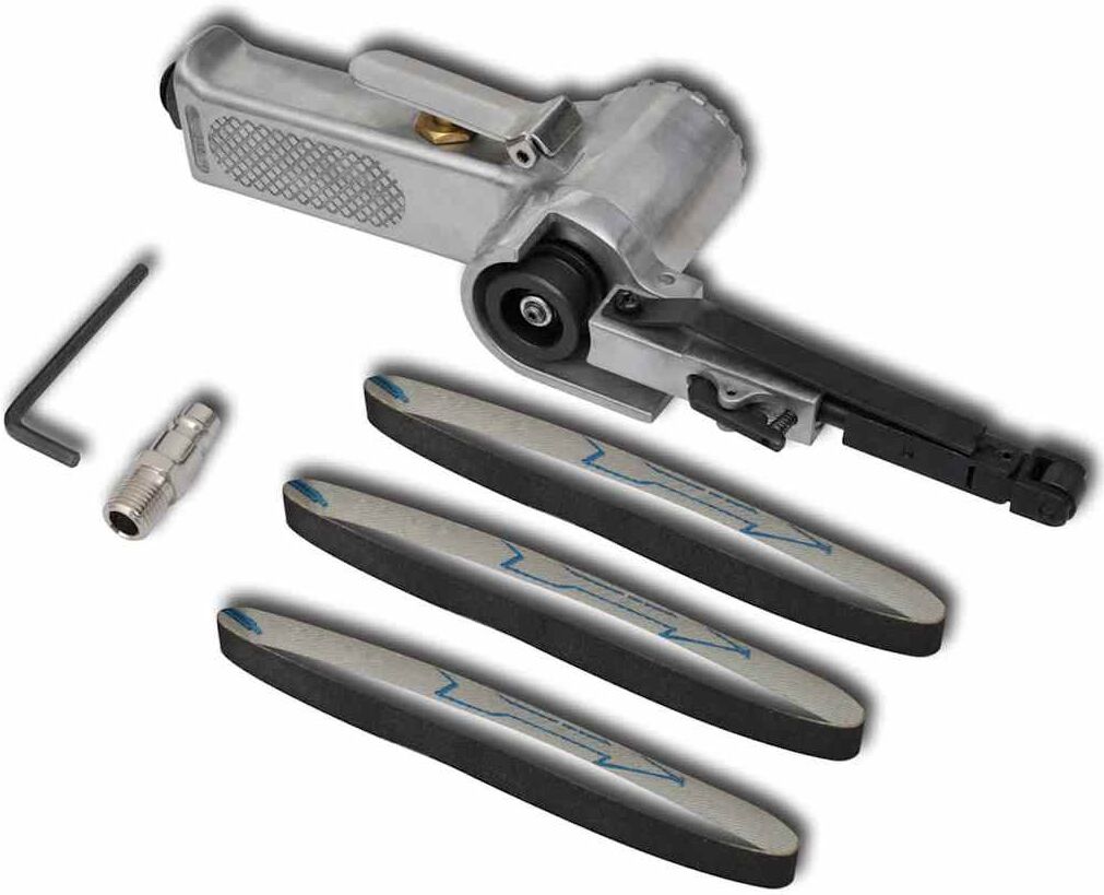 vidaXL Lime pneumatique avec 3 bandes abrasives