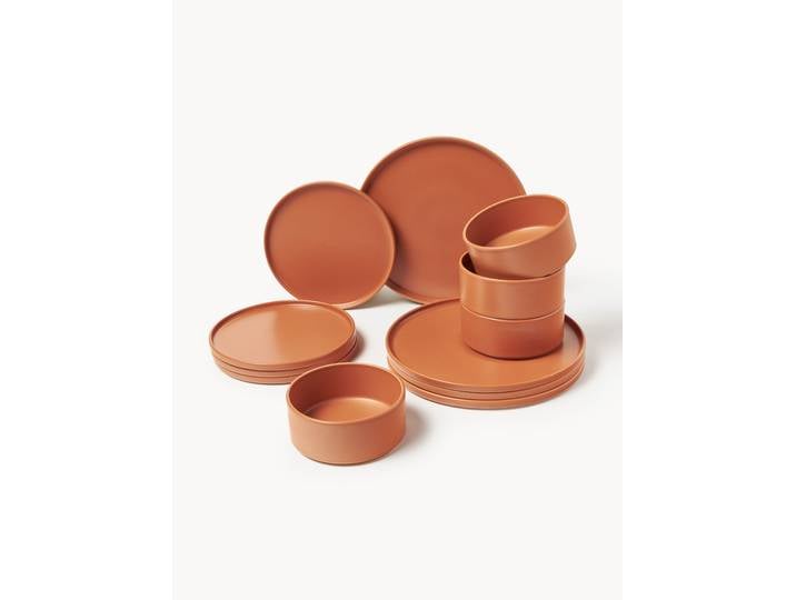 Handgefertigtes Geschirr-Set Lowri, 4 Personen, 12er-Set