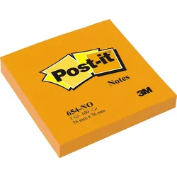 Post-it Haftnotizen 76x76mm neonorange 100 Blatt Packung mit 6 Stück