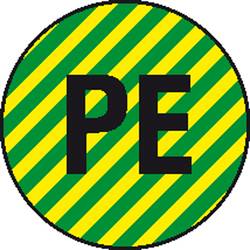 SafetyMarking 30.1602 Etiketten PE, Schutzleiter Folie selbstklebend (Ø) 16 mm 16 mm EN 60454 40 St.