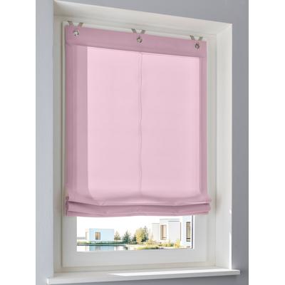 Raffrollo HEINE HOME Gr. 1, rosa (mauve), B:45cm H:140cm, Raffrollos