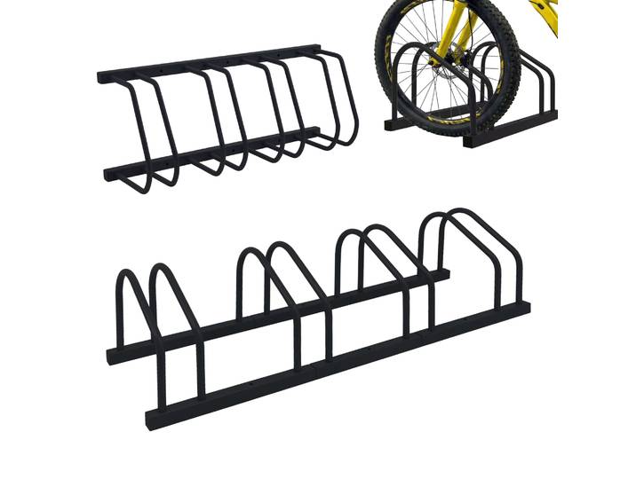 Fahrradständer für Boden und Wandmontage Schwarz