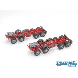 Elbe-Modell Mercedes Benz SK 8x8 Chassis 2 Stk. als Bausatz rot EM0381
