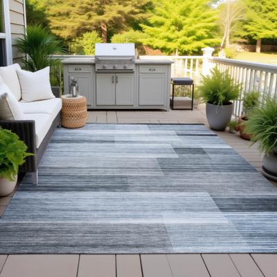 Addison Rugs Machine Washable Indoor/Outdoor Geo Blocks Chantille Rug