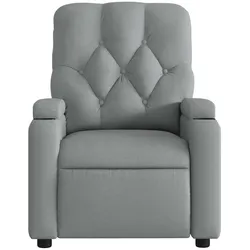 vidaXL Massagesessel Hellgrau Stoff