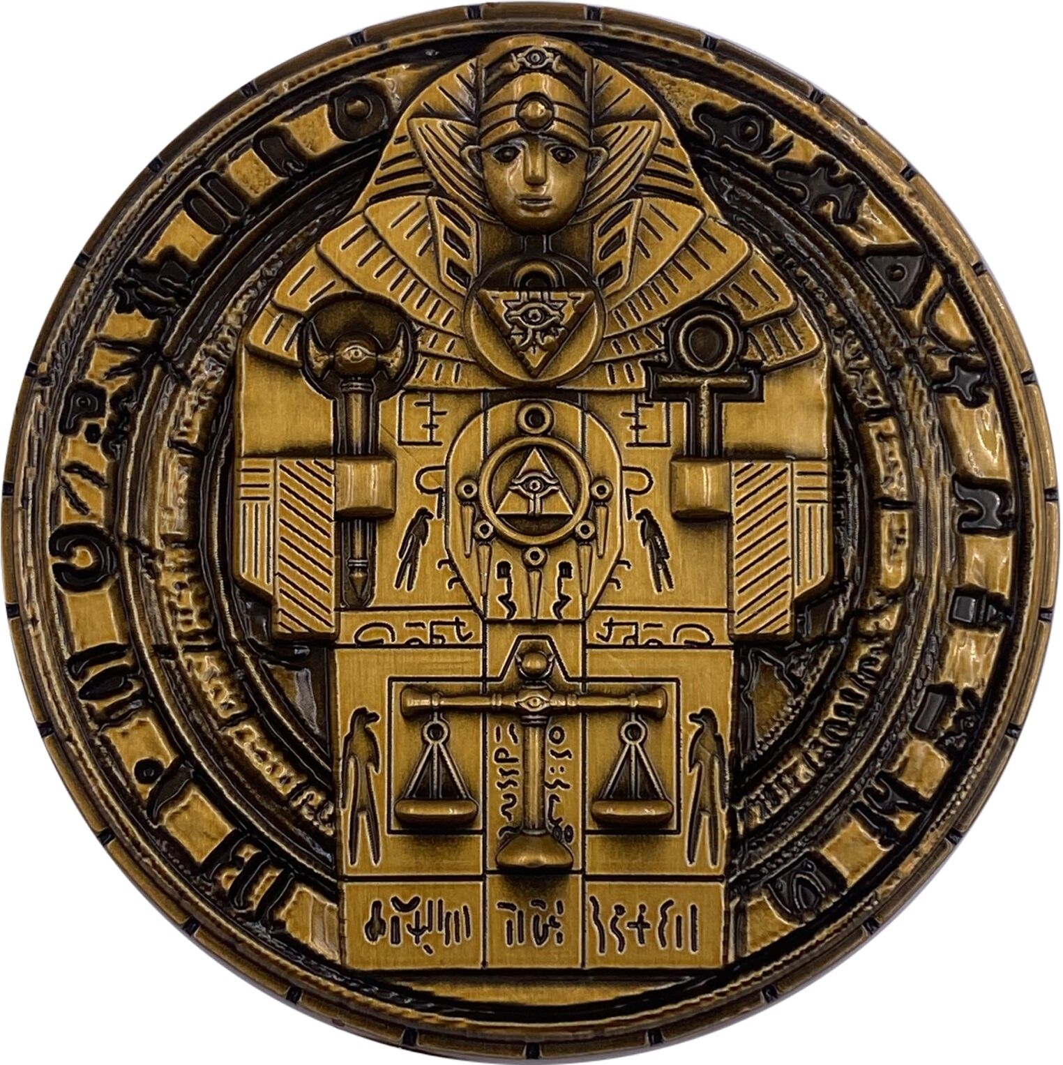 Fanattik Yu-Gi-Oh! Limited Edition Millennium Stone Replica, Antique Gold, Individually Numbered, Limited to 9,995 Pieces Worldwide