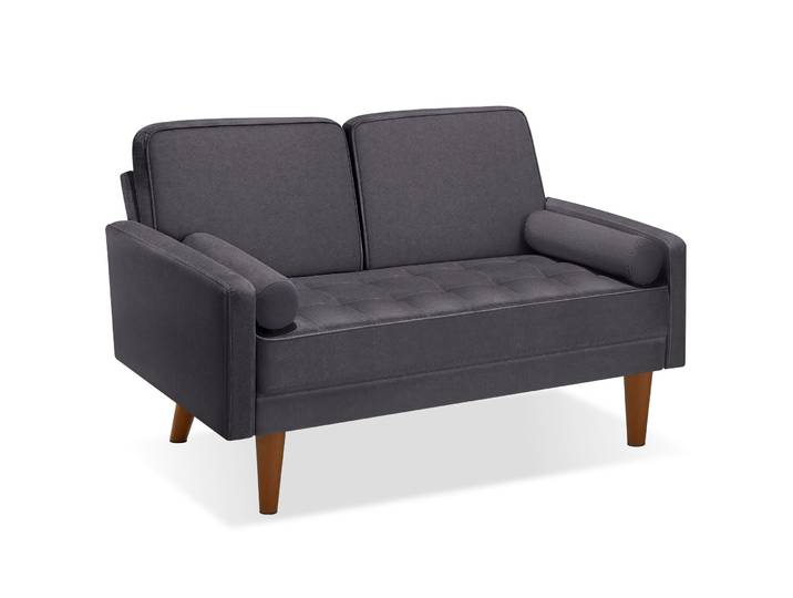 Sofa Skagen, 2-Sitzer, Sitzpolster mit Federkern, 300 kg - Samtoptik grau