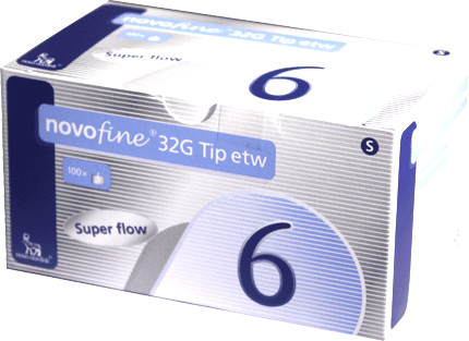 Novofine Nadel S 32G 0,23 x 6 mm 100 Einheiten