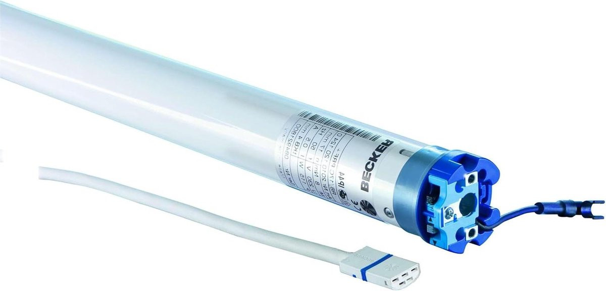 Wit Rolluikmotor met geïntegreerde ontvanger en automatische bediening - 30 Nm