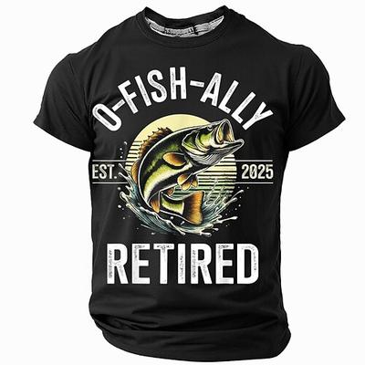 Herren Angelaus T-Shirt O-FISH-ALLY im Ruhestand gegründet 2025 Grafik Tee