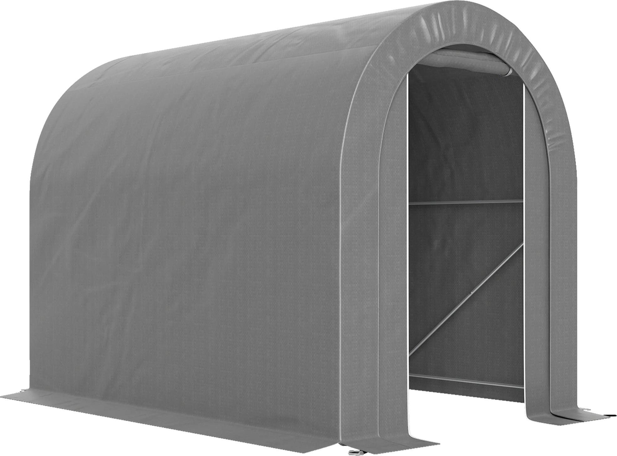 Gartenschuppen - Outdoor Aufbewahrungszelt Fahrradgarage - Wasserdichte PE-Abdeckung - Verzinkter Metallrahmen - Für Fahrräder und Garten - Armeegrün