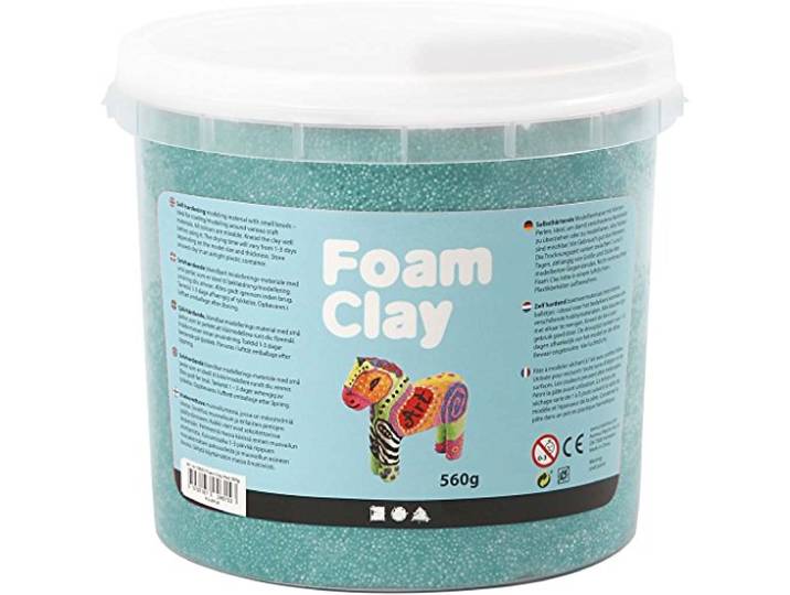 Creotime Schuim Clay Glitter donkergroen 560 gram