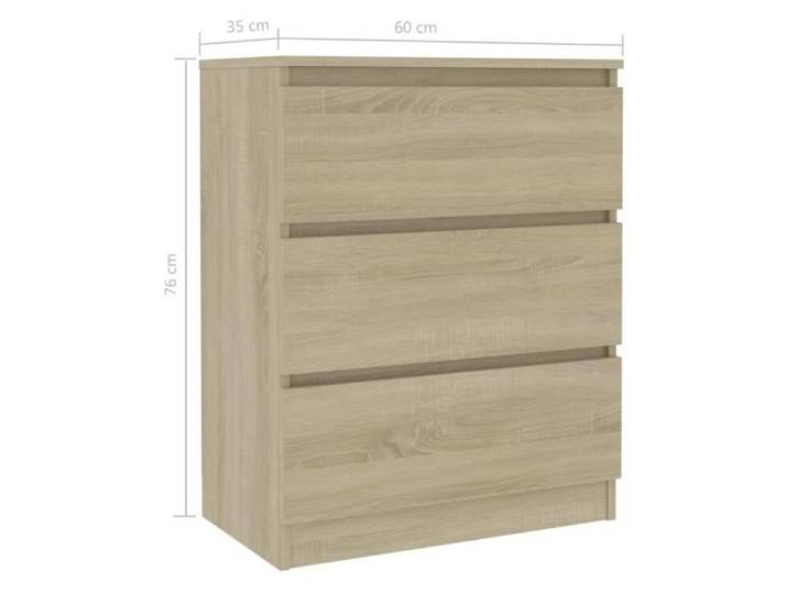 Buffet bas - VINGVO - Chêne sonoma - 3 tiroirs - Bois - Moderne